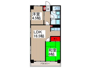 新越谷ハイツ(501)の物件間取画像